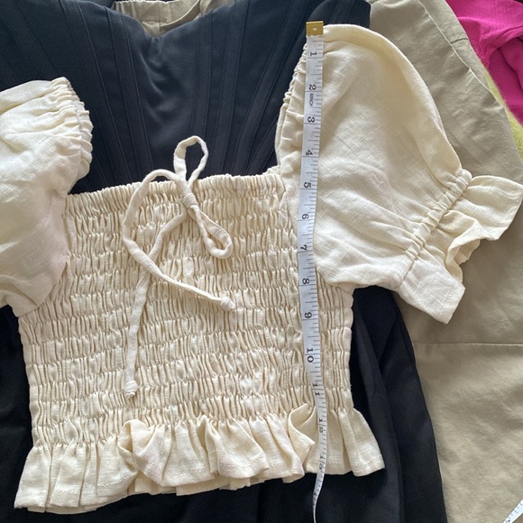 Faithful the Brand smocked cream crop top 2 - Picture 7 of 7